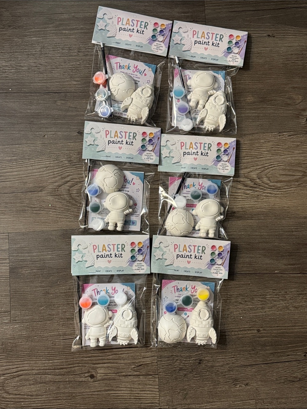 Plaster Paint Kit Kids Craft Set - space theme